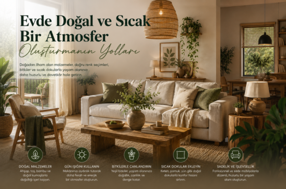 Evde Doğal ve Sıcak Bir Atmosfer Oluşturmanın Yolları