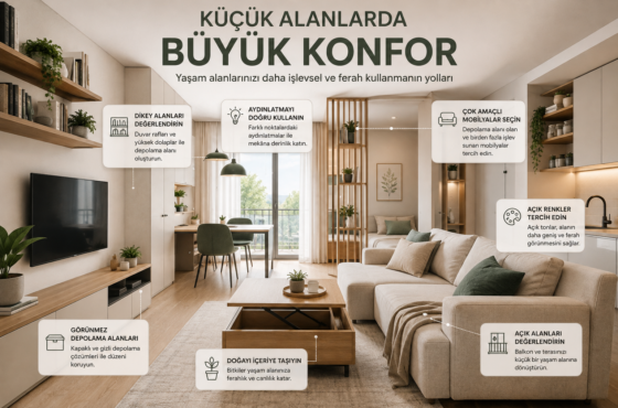 Küçük Alanlarda Büyük Konfor: Yaşam Alanlarını Daha İşlevsel Kullanmanın Yolları